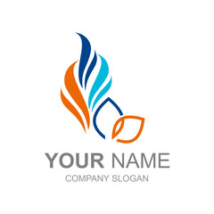 logo leaves with simple and modern look, logo ready to use