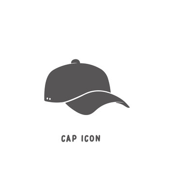 Cap icon simple flat style vector illustration.