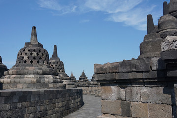 Beautiful view on  Borobudur temple at Yogyakarta 