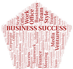 Business Success word cloud. Collage made with text only.
