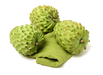 Custard apple isolated on white background,annona