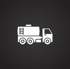 Heavy vehicle related icon on background for graphic and web design. Simple illustration. Internet concept symbol for website button or mobile app.