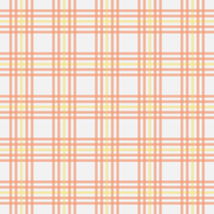 Tartan Vector Seamless Patterns, Light Yellow And Orange