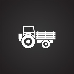 Heavy vehicle related icon on background for graphic and web design. Simple illustration. Internet concept symbol for website button or mobile app.