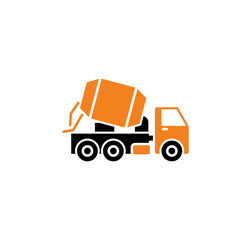 Heavy vehicle related icon on background for graphic and web design. Simple illustration. Internet concept symbol for website button or mobile app.