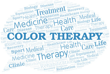 Color Therapy word cloud. Wordcloud made with text only.