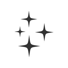 Shine icon template black color editable. Clean star symbol vector sign isolated on white background. Simple logo vector illustration for graphic and web design.