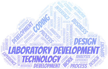 Obraz premium Laboratory Development word cloud. Wordcloud made with text only.