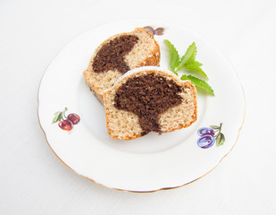 Sweet cake with cocoa