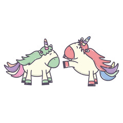 cute adorable unicorns fairy characters