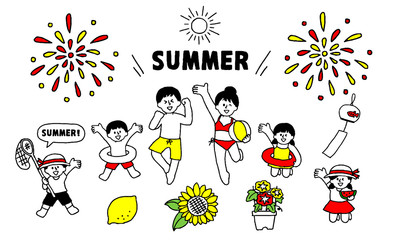 夏の家族セット（シンプル）