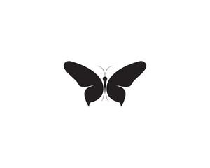 Abstract butterfly black  logo vector icon
