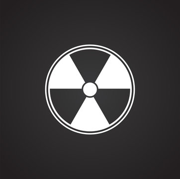 Radiation related icon on background for graphic and web design. Simple illustration. Internet concept symbol for website button or mobile app.