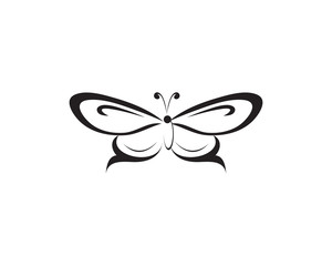 Abstract butterfly black  logo vector icon
