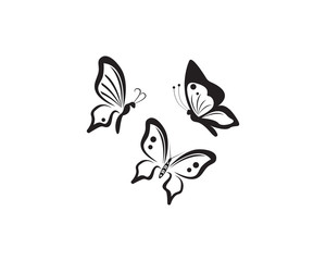 Butterfly abstract creative logo design black