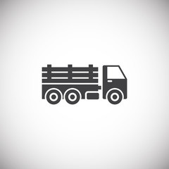 Heavy vehicle related icon on background for graphic and web design. Simple illustration. Internet concept symbol for website button or mobile app.