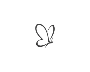 Foto op Plexiglas Vector - Butterfly conceptual simple icon. Logo. Vector illustration © arif23