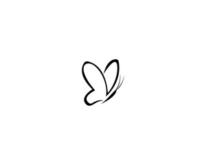 Vector - Butterfly conceptual simple icon. Logo. Vector illustration