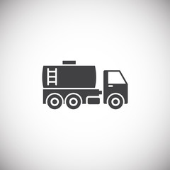 Heavy vehicle related icon on background for graphic and web design. Simple illustration. Internet concept symbol for website button or mobile app.