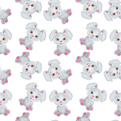  Seamless pattern Animals watercolor children illustration hare design children's rooms wallpaper textiles digital paper