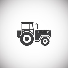 Heavy vehicle related icon on background for graphic and web design. Simple illustration. Internet concept symbol for website button or mobile app.