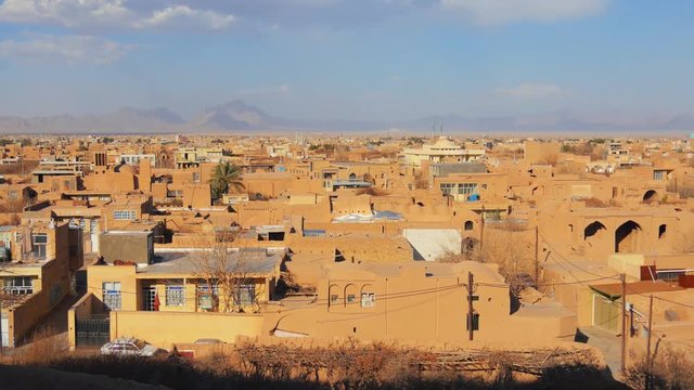 Panoramic view over the Old City of Yazd, Iran