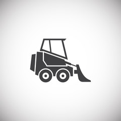 Heavy vehicle related icon on background for graphic and web design. Simple illustration. Internet concept symbol for website button or mobile app.