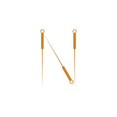 Acupuncture therapy icon logo