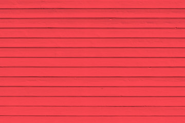 Texture background of wood plank colored in cayenne red color , trendy core color  of year 2020
