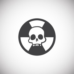 Radiation related icon on background for graphic and web design. Simple illustration. Internet concept symbol for website button or mobile app.