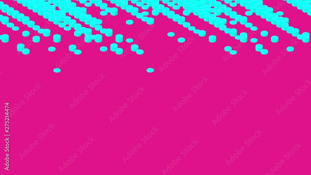 Poster cylinder box 3d virtual isometric shuffle wave pattern, blockchain technology concept design illustr