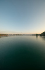 Sunrise at the regajo reservoir in Navajas, Castellon