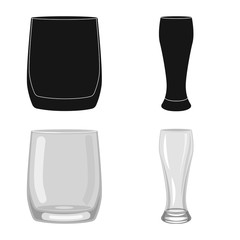 Vector design of form and celebration logo. Set of form and volume vector icon for stock.