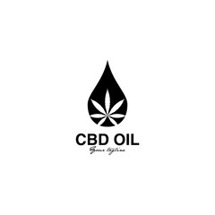 Fototapeta premium cbd oil simple logo design