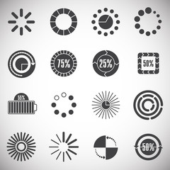 Lading related icons set on background for graphic and web design. Simple illustration. Internet concept symbol for website button or mobile app.