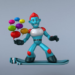 Red Robot - 3D Illustration