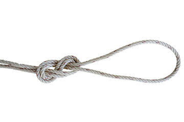 Rope. set of white cotton ropes isolated on white