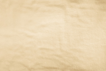 Cream abstract cotton towel mock up template fabric texture background.