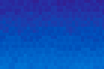 Abstract blue gradient background. Texture with pixel square blocks. Mosaic pattern.