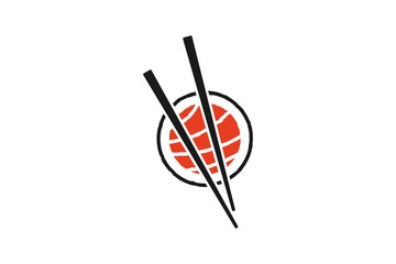 Sushi logo design concept. Universal sushi logo.