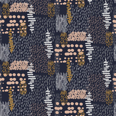 Stitch abstract texture repeat seamless vector pattern.