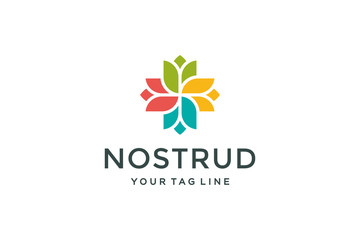 Flower logo design concept. Universal flower logo.