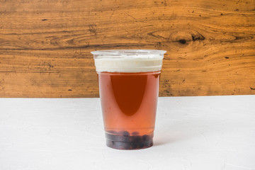 タピオカアイスティー　タピオカドリンク　Asian style Tapioca bubble tea