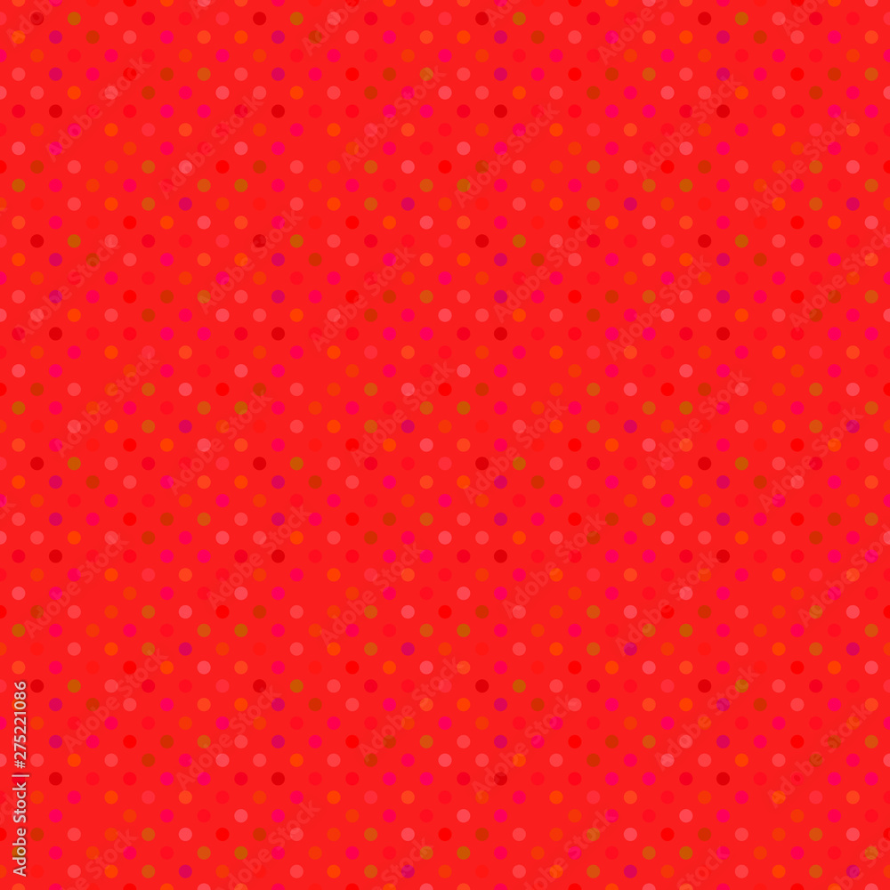 Poster geometrical circle pattern background - abstract red vector graphic design from dots