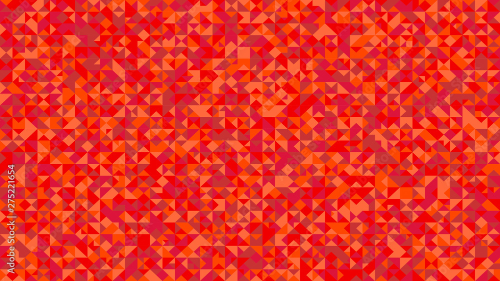Poster geometrical triangle mosaic pattern background design - abstract red vector graphic