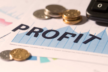 Fototapeta premium Business investment statement, economic and financial investment statistics