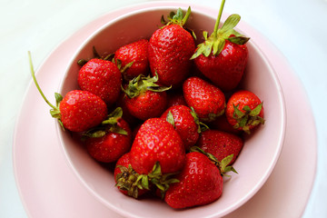 Fresh strawberry close up - Summer tasty organic food Frame Background