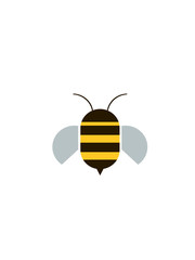 Bee on a white background