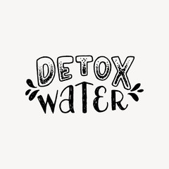 Detox Water hand lettering inscription