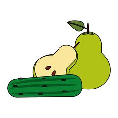 Vegetables and fruits healthy food